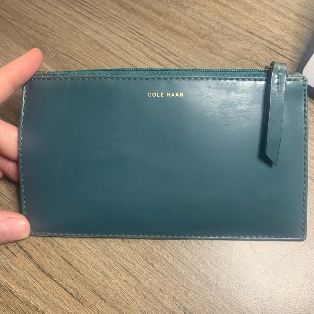 Cole Haan Zip Pouch/Wallet Teal